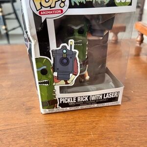 Funko Pickle Rick Vinyl Figure - Green with Laser Accessory